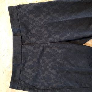 Laundry by Shelli Segal LA, black brocade slacks